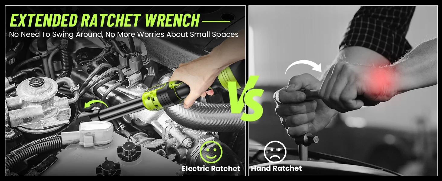 6 inch extend electric ratchet wrench