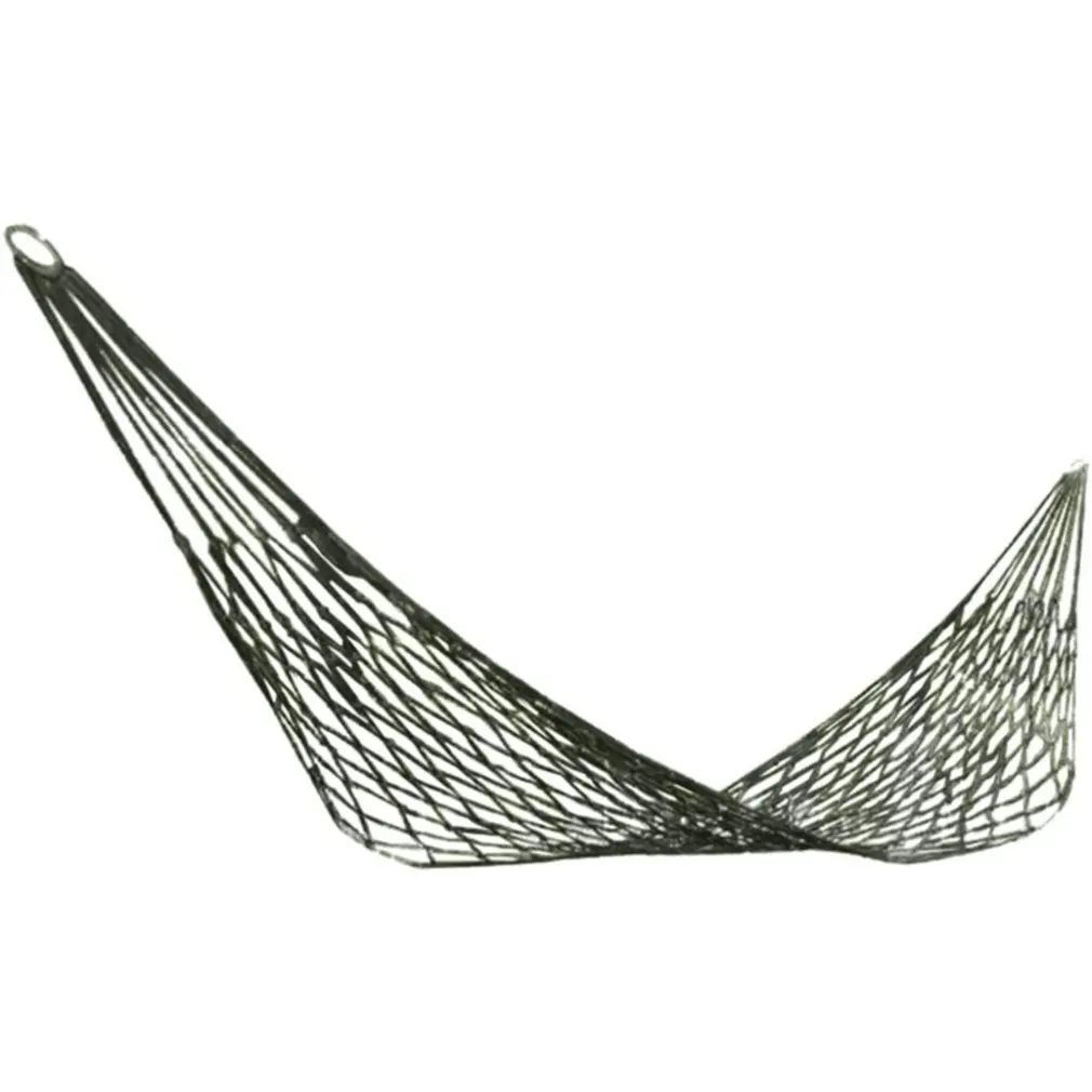 Portable Nylon Mesh Hammock Sleeping Bed for Outdoor Travel Camping Hanging Folding Patio Swing Chair Furniture