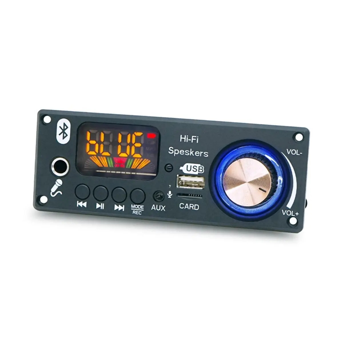 (BAAY) 160W 앰프 블루투스 5.1 MP3 디코더 보드 2x80W 오디오 플레이어 12V DIY MP3 플레이어 차량용 FM 라디오 모듈 TF USB 마이크