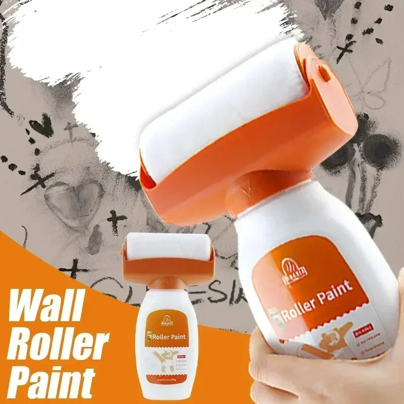 Wall repair paint Wall Repair Roller Paint White Water Based Latex Paint Color Roller Large Brush Repair Wall Tool for Tile