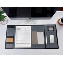 

Desk Mat Multifunctional Table Mat Waterproof Non-Slip Big Mouse Table Mat Game Table Mat PU Leather Solid Color Table Mat