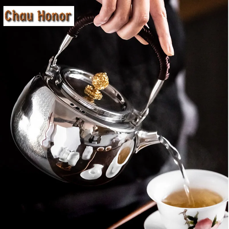 304 Stainless Steel Thickened Tea Infuser Kettle Tea Making Kettle Household Teapot Gas Stove Tea Boiling Electric Ceramic Stove