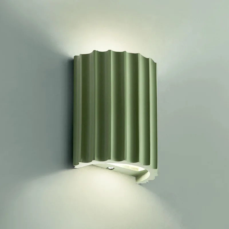 

LED Resin Wall Lamp Nordic Bedroom Bedside Wall Lights Creative Staircase Porch Aisle Living Room Home Decor Background Lighting