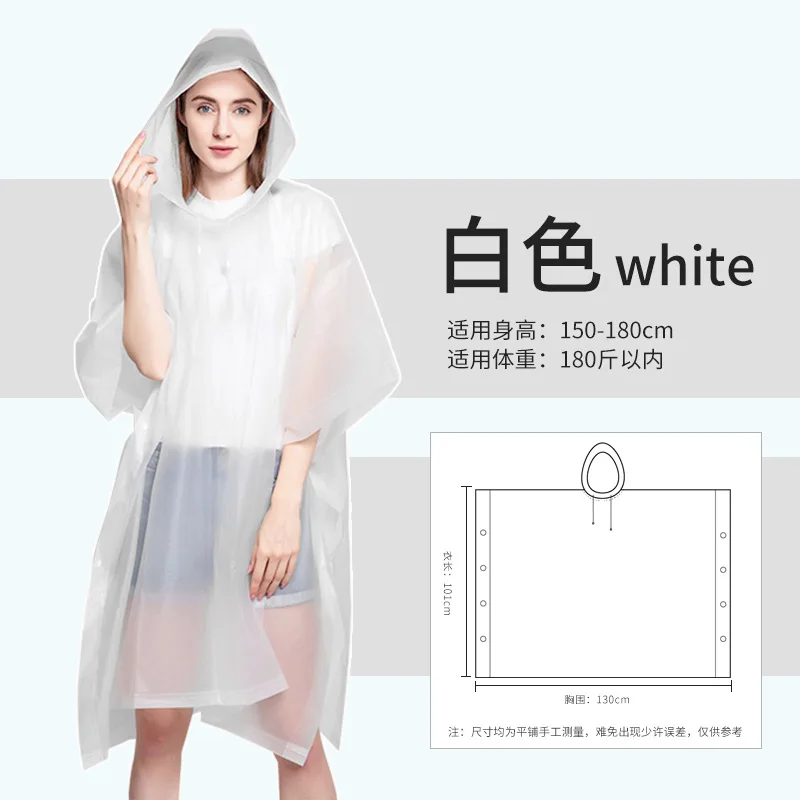 EOPUOZS 2pcs Poncho Antipioggia per Donna e Uomo - Impermeabile Riutilizzabile Impermeabile, Mantella Antipioggia in Materiale EVA Traspirante per Escursionismo, Ciclismo, Campeggio e Viaggi