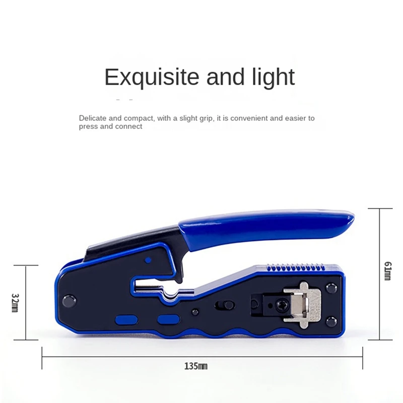Crimp Tools Crystal Head Wire Pliers Crimping Tool 8P Special Perforated Wire Pliers Easy Install Easy To Use 6