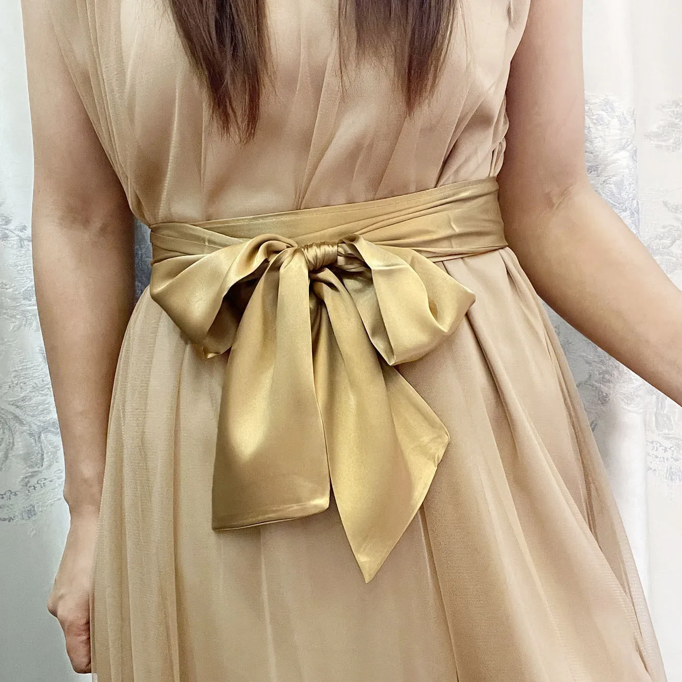 Elegant Satin Bow Corset Belt - Wide Waistband in Multiple Colors