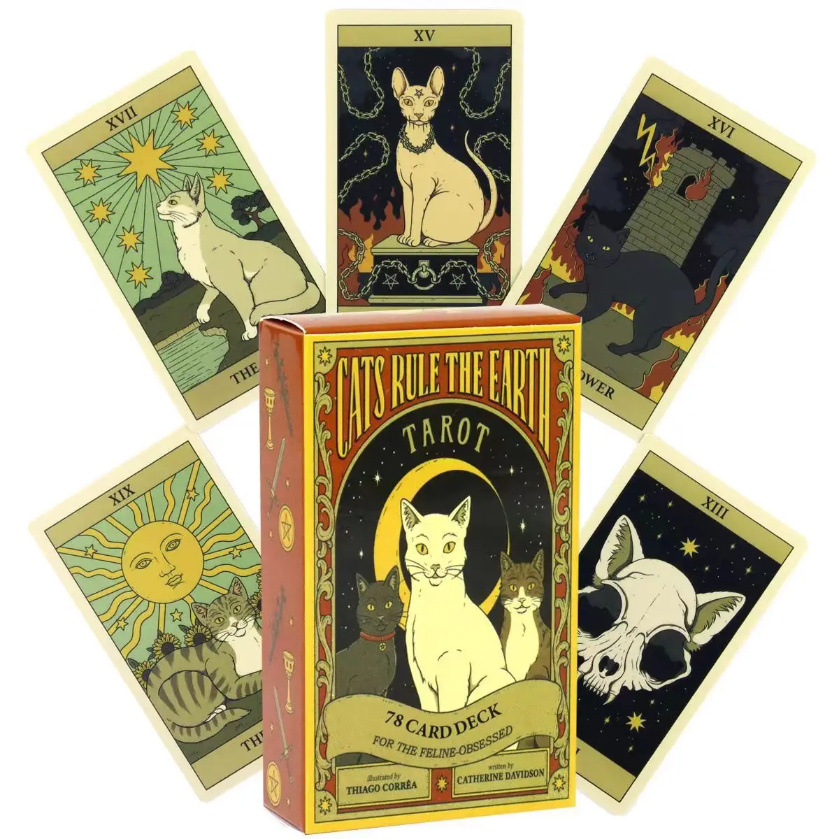 Cats Rule the Earth: High-Quality Tarot Card Deck for Parties and Multiplayer Fun