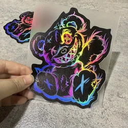 Dark Bear Laser & Evil Cartoon Devil Car Sticker (Bear)