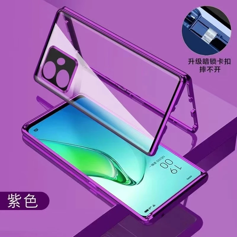 360 Full Case with Double-Sided Magnetic Adsorption and Tempered Glass Protection