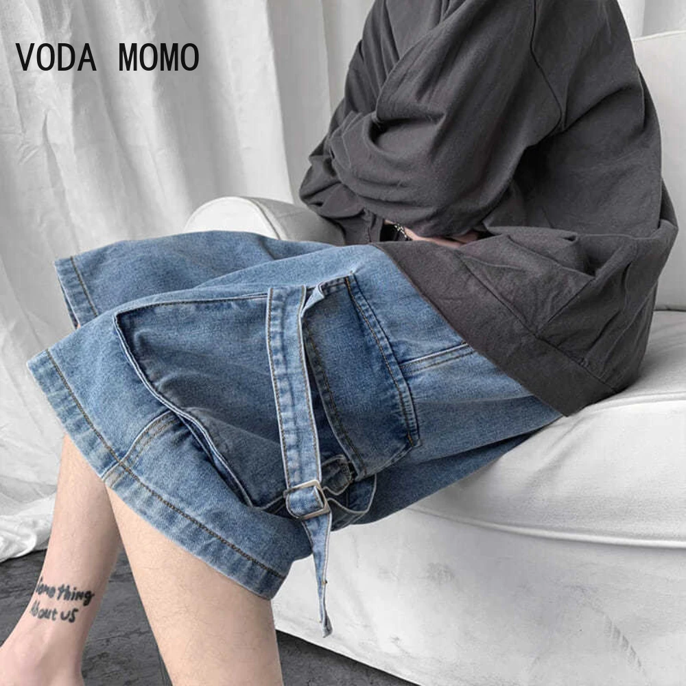 2022 Estate Nuovi Uomini Jeans Cargo Shorts Moda Casual Elastico In Vita Stretch Grande Tasca Ritagliata Jeans Da Uomo Di Marca Maschile
