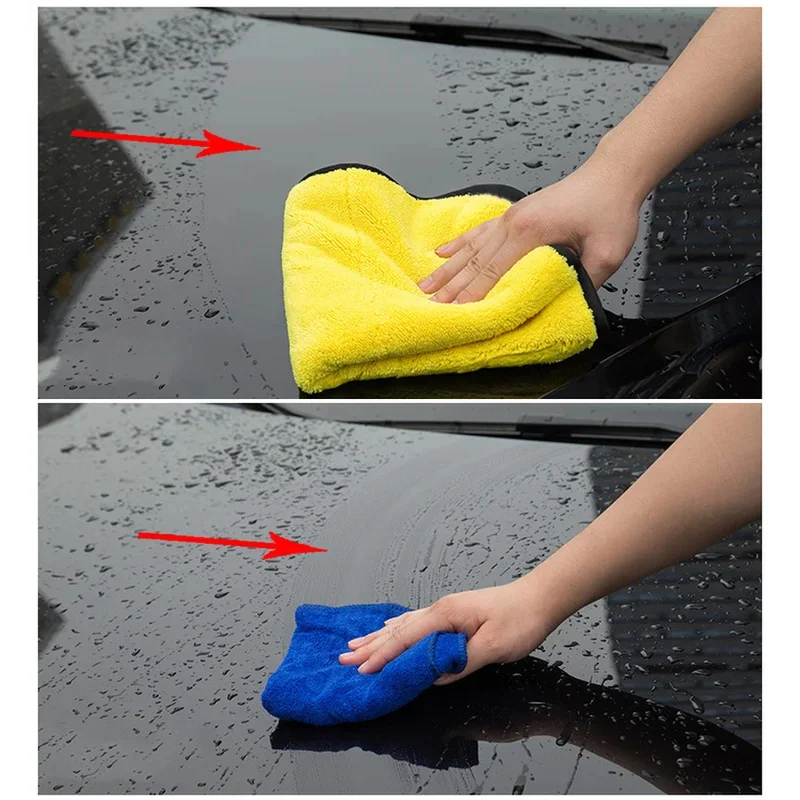 Microfiber Towel 1Pc 30x30/40/60cm Car Wash Microfiber Towel Car Cleaning Drying Cloth Care Cloth Microfiber Towel