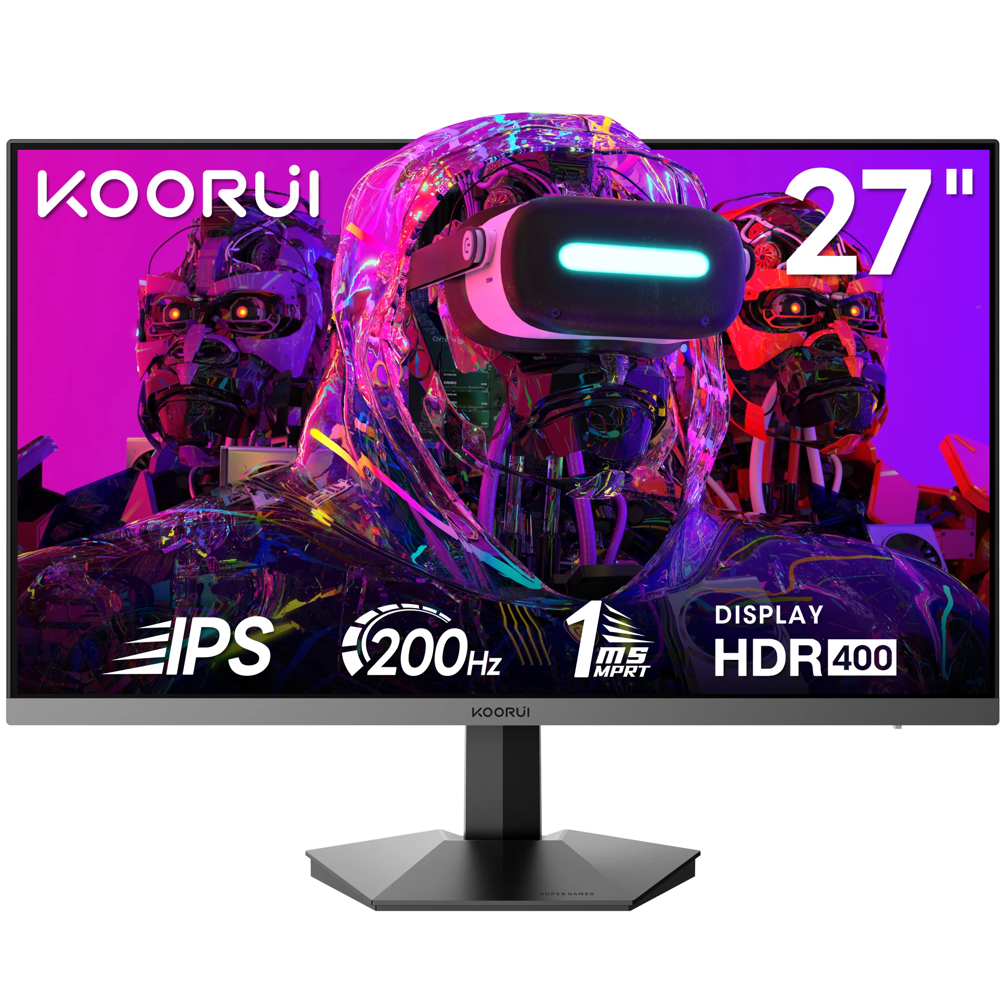 KOORUI Ecran PC Gaming 27 144hz, Résolution WQHD (2560 x 1440), 1MS