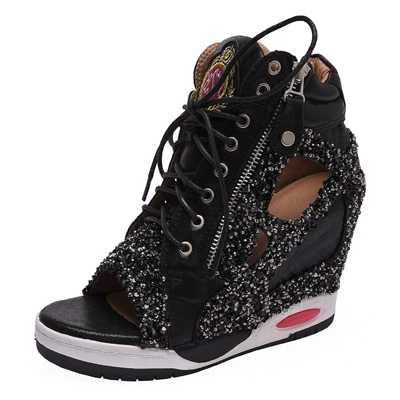 Zapatillas Chunky De Primavera Para Damas Con Suela Grua, Zapatos Deportivos De Tacón Alto, Calzado Para Caminar - China Zapatos Gruos Para Damas Y Zapatos Para Niños Grand Precio