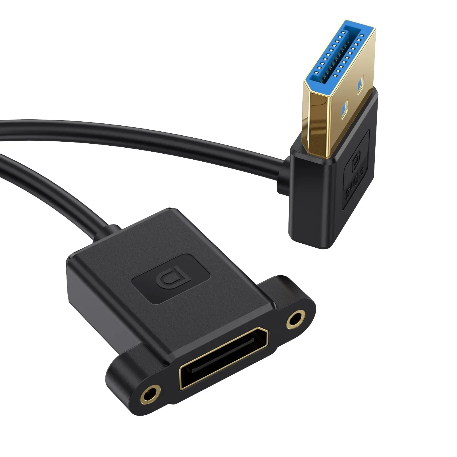 0.3M Angle DisplayPort 1.4 Extension Cable - 8K60Hz/4K144Hz Thin Cord