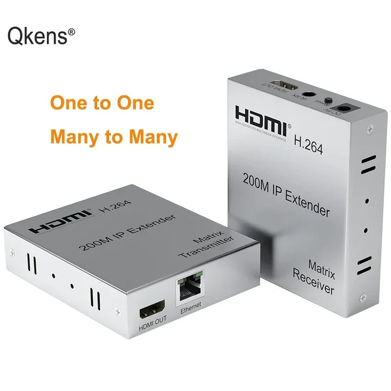 

1080p 200m IP HDMI Extender Network Matrix Via CAT5e CAT6 RJ45 Ethernet Cable PS3 PS4 PC To TV Many To Many Transmitter Receiver