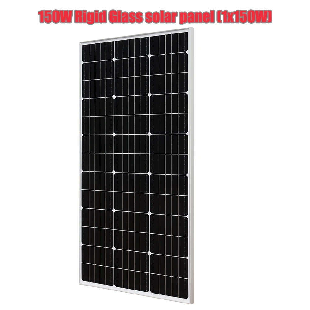 150W 300W Rigid Glass Solar panel 21.6V 150 Watt Aluminum Frame Photovoltaic Off-grid or grid-connected Power Module