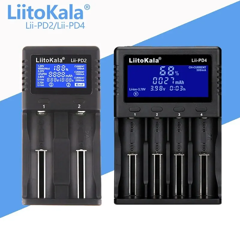 Battery Charger LiitoKala Lii-PD2 LII-PD4 for 18650 26650 Batteries