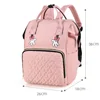 Embroidery Name Large Capacity Bow Mommy Bag Portable Outdoor Travel Multi compartment Mother and Child functional Backpack 3