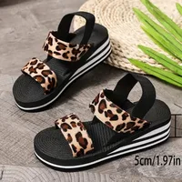 Femmes Slingback sandales à talons compensés en plein air été léger diapositives couleur unie fond épais dames pantoufle femme sandales romaines 6
