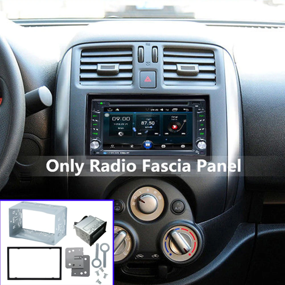 Klec rádio dopravní prostředek pouzdro jednotka 2 DIN auto stereo instalovat palubní luneta panel auto šroubení DVD hráč formulovat držák talíř