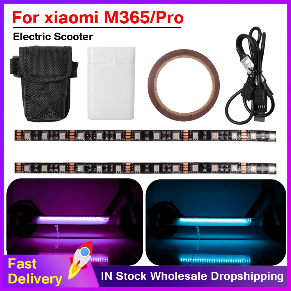 

Светодиодная полоса, фонарик, лампа-полоса для Xiaomi M365 Pro 1S /Max G30, Электрический скутер, ночная безопасность, свет для скутера, декоративная лампа, детали
