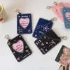 Kpop Idol Photocard Storage Denim Frame with Keychain 3 Inch School Girl Trend Gift Card Holder & Note Holder 3