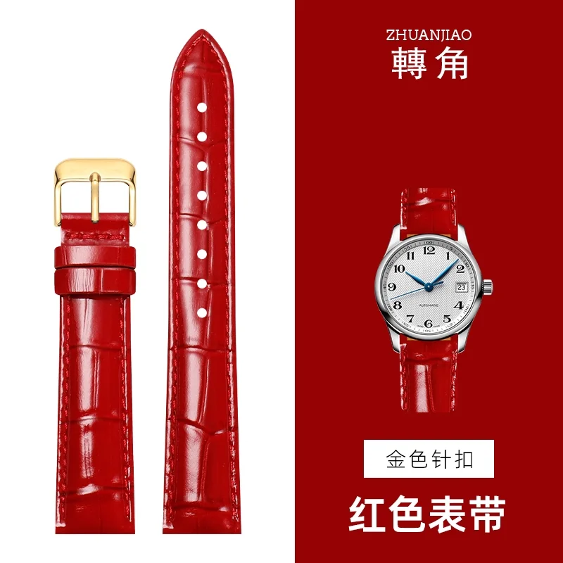 Luxurious Glossy Genuine Leather Watchband – Premium Top Layer Cowhide Strap