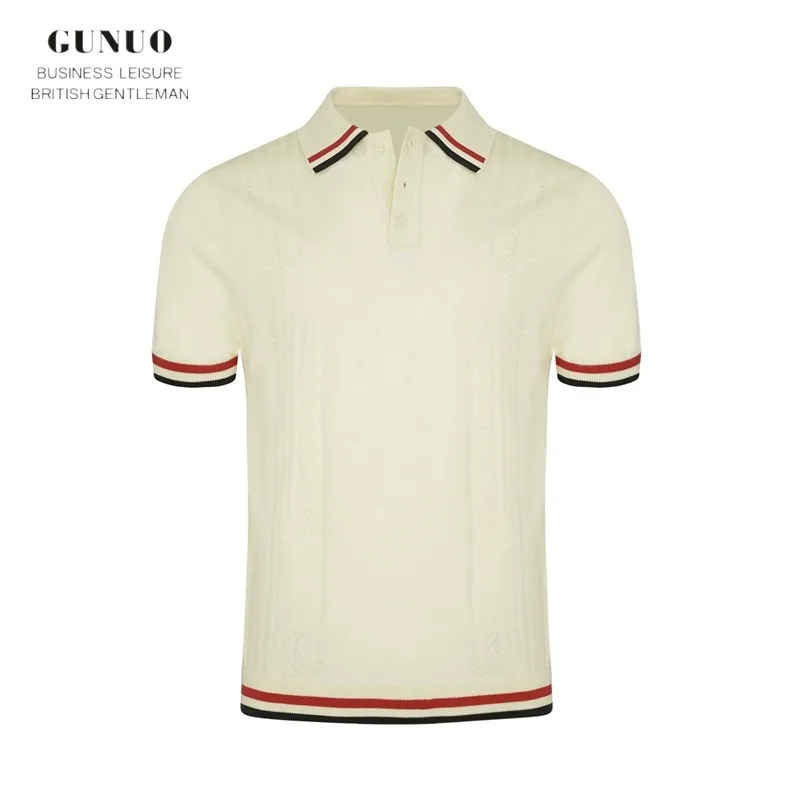 2023 Summer Men's Short Sleeve Top Outdoor Sports Golf Threaded Casual T-Shirt