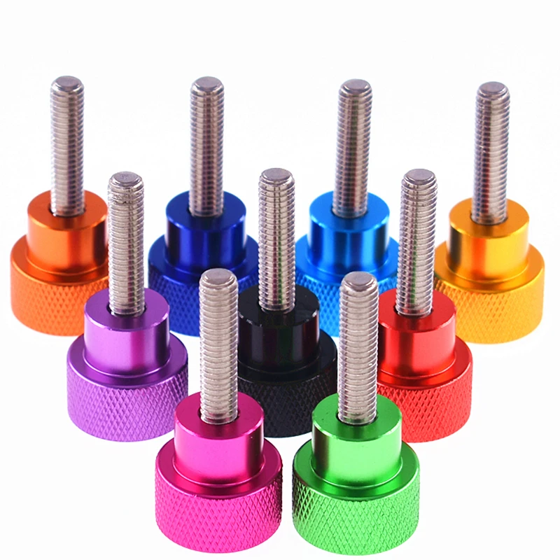 2/5pcs Thumb screw M3 M4 m5 m6 Aluminum Knurled Head staniless steel Thread Hand Tighten Thumb Screws Bolts