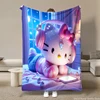 10 Styles Sanrio Hello Kitty Throw Flannel Fluffy Blanket Soft Quilt Thicken Plush Blanket Cartoon Sofa Blanket Child Adult Gift 4