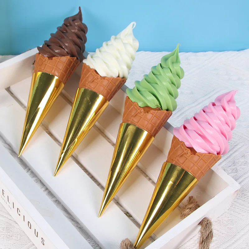 Fake Ice Cream Fake CupCake Cone Model Lifelike Ice Cream DecorPhotography Props Commercial Food Simulation food model,food photography props,kitchen food toys