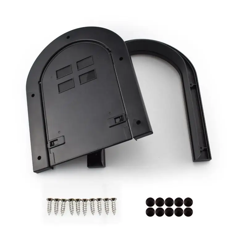 1Pc Abs Plastic Pet Cat Dog Screen Door Free Entry Magnetic Door with Window Pet Accessories for Wooden 24X4X29Cm Flap