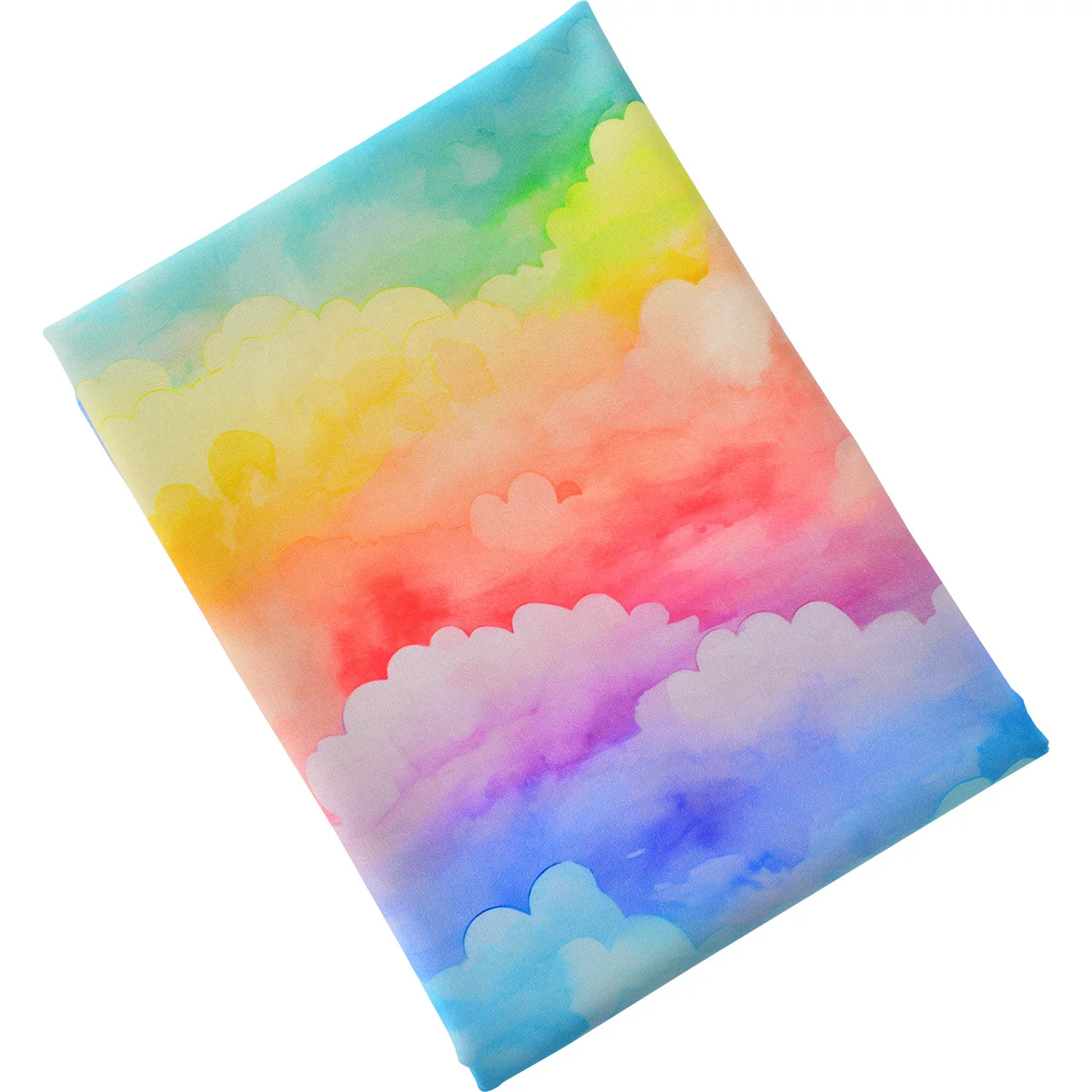 145x50cm DIY 의류 및 양재를위한 화려한 무지개 구름 코튼 원단 바느질 프로젝트를위한 일반 직조 원단
