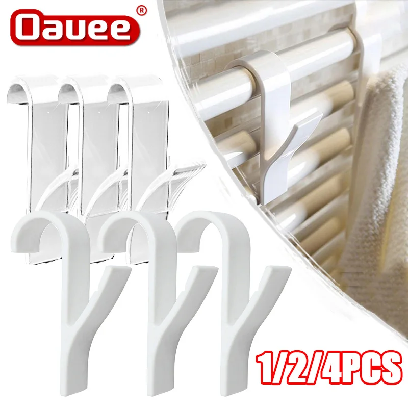 Heated Towel Hanger Hanger for Heated Towel Radiator Rail Bath Hooks Holder Clothes Scarf Drying Space Towel Y Shap Rack 1/2/4PCS