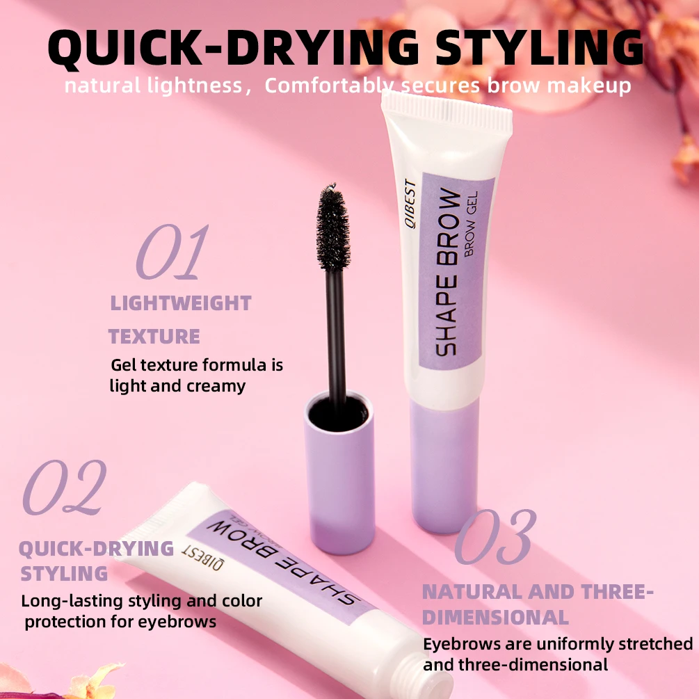 QIBEST Eyebrow Shaping Gel Transparent Waterproof Eyebrow Soap Gel Natural Long Lasting 3D Eyebrow Styling Gel Cream Makeup 6