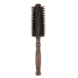 Anti,,Highly Heat Resistant,Wood Handle Round Hairdressing Massage Comb Hairbrush&Pure