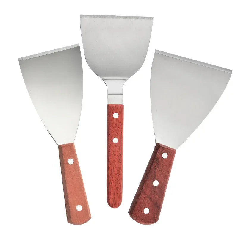 Kitchen Utensils Set Stainless Steel Spatulas Beef Meat Egg Kitchen Scraper Wide Pizza Shovel Non-stick Turners Food Lifters Fried Steak Shovel