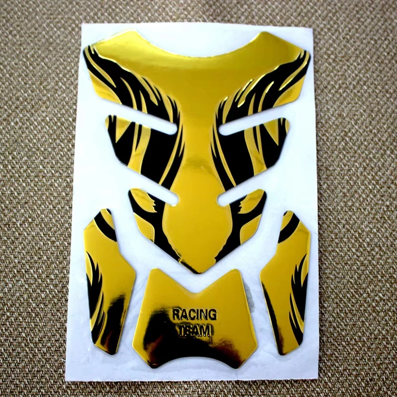 Universal Motorcycle Tankpad Sticker Fishbone 3D Oil Gas Protector Cover Decoration Moto Accessories