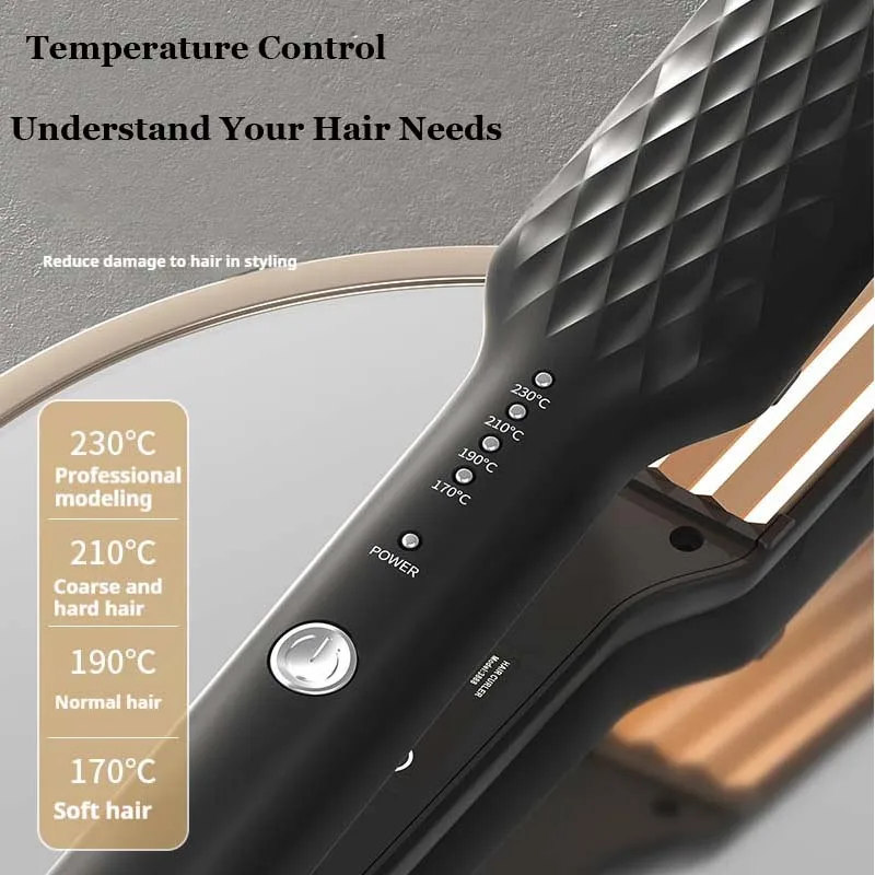 Professional Ceramic Corrugated Iron Fluffy Hair Curler 3D Hair Crimper Iron Corn Perm Splint Flat Curling Styling Tool hair curler hair iron hair tools