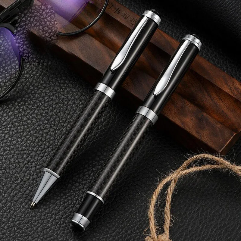 

Полностью Металлическая карбоновая фирменная ручка для деловых мужчин, официальная ручка для подписи руководителя офиса, купить 2, отправить подарок