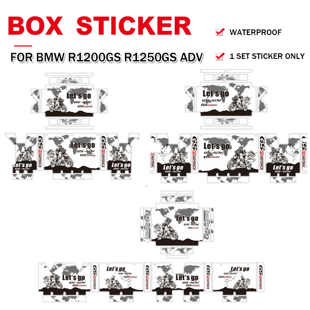 Motorcycle Aluminum Box Panniers Decorative Decals Sticker For BMW R1250GS R1200GS Adventure 2013-2023 GSA R1200 R1250 GS ADV LC