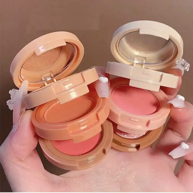 3-in-1 메이크업 팔레트 매트 진주빛 아이섀도우 블러쉬 하이라이터 컨투어링, 3 레이어 올인원 팔레트, 브라이트닝 스킨