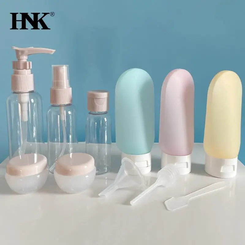 

11pcs Portable Cosmetic Perfume Bottle Set Refillable Spray Lotion Shampoo Shower Tube Bottling Refill Travel Liquid Container