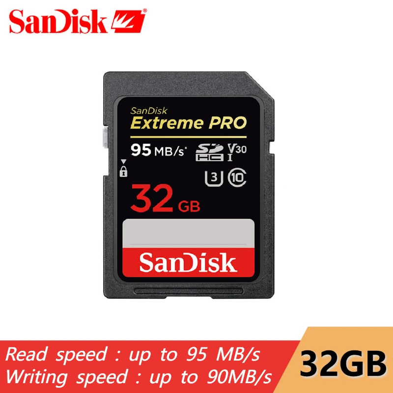 Sandisk Extreme Pro Memory Card 128GB 64GB Max Read Speed 170MB/s SD Card Class 10 U3 32GB 95MB/s For Camera Shooting 4K Video 8gb micro sd card Memory Cards