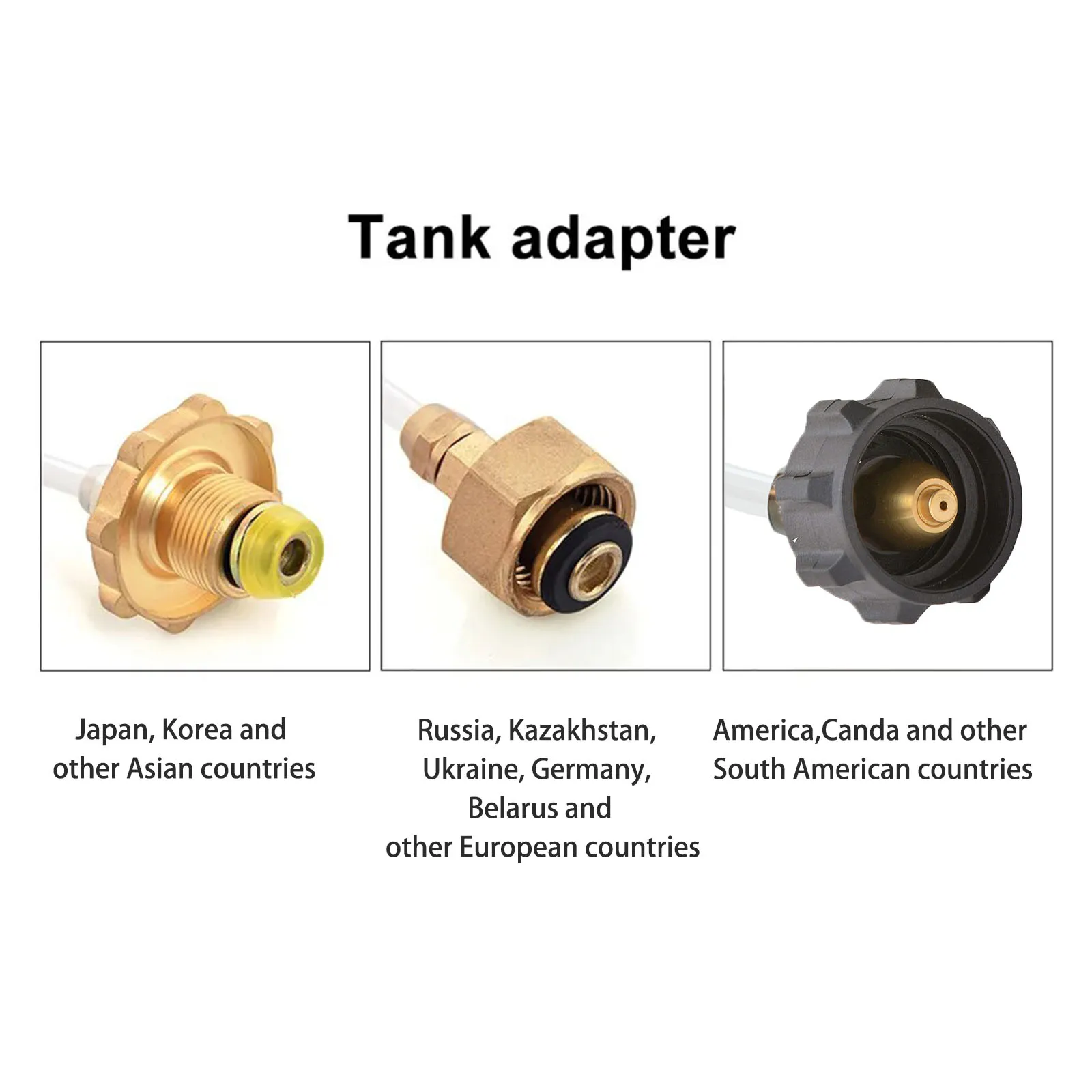 Propane Refill Adapter Hose Converter Refilling Empty Butane Gas LPG Cylinder To Camping Gas Bottle with Pressure Relief Valve