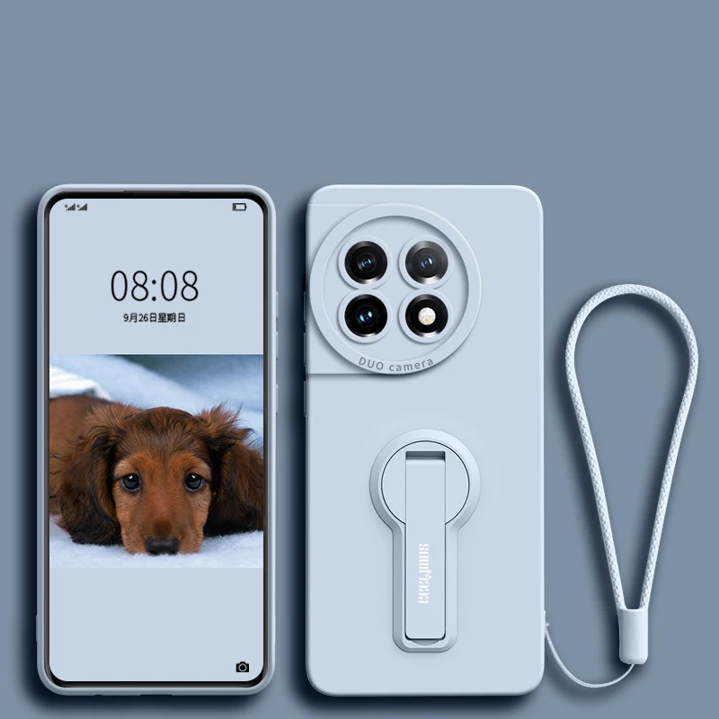 Enhanced Silicone Phone Case with Camera Protection and Holder Screen Film