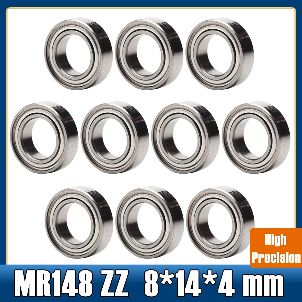 MR148ZZ Bearing 8*14*4 mm ( 10 PCS ) ABEC-5 Miniature MR148 Z ZZ High Precision MR148Z Ball Bearings mr148zz mr148 2rs smr148zz smr148 2rs 8x14x4 mm ball bearings mr148 l 1480 zz abec 3 z2 10pcs lot mr148 rs mr148 2rs