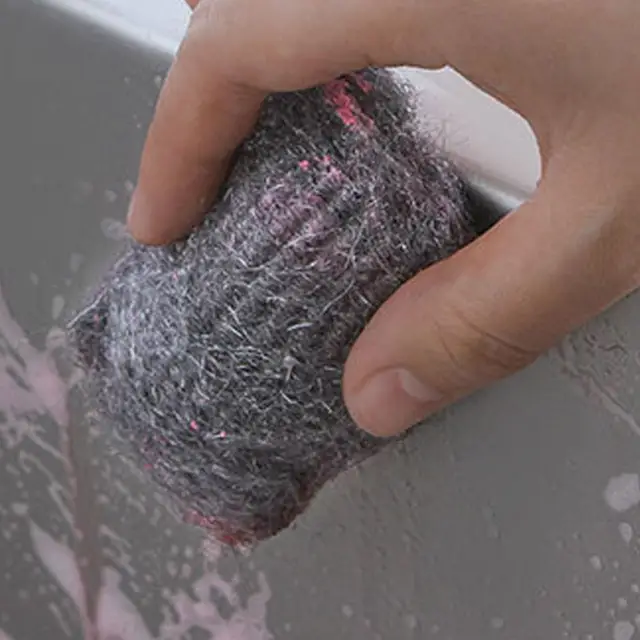 Tampons à Récurer En Laine D'Acier Avec Savon - Lot De 10 - Nettoyage Puissant Sans Rayures