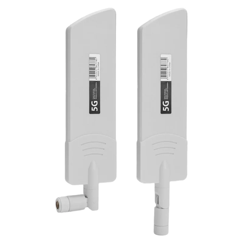 2PCS 5G 안테나 WIFI 안테나 5G/3G/4G/GSM 풀 밴드 글루 스틱 옴니 무선 스마트 미터 라우터 모듈 게인 화이트 SMA Male-A86G