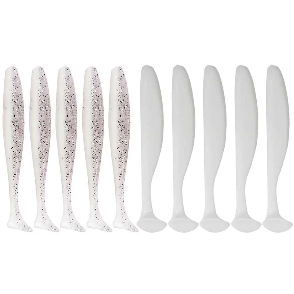 5 Têtes De Gabarit Souples – Leurre De Pêche 8 Cm – Crochets Pour Basse – Lot De 5
